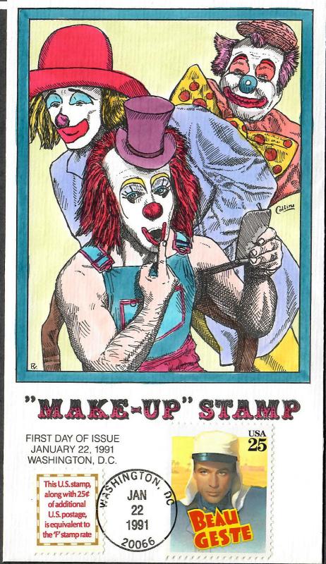 US Collins FDC SC#2521 Make-Up Stamp