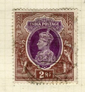 INDIA; 1938 early GVI portrait issue fine used 2R. value