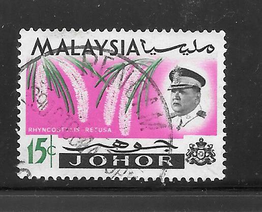 Malaysia Johore #174 Used Sultan & Orchids Single