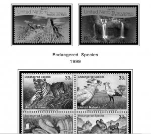 UNITED NATIONS - NEW YORK 1951-2020 STAMP ALBUM PAGES (229 PDF b&w illus. pages)