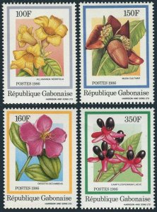 Gabon 601-604,MNH.Michel 962-965. Flowering plants 1986.