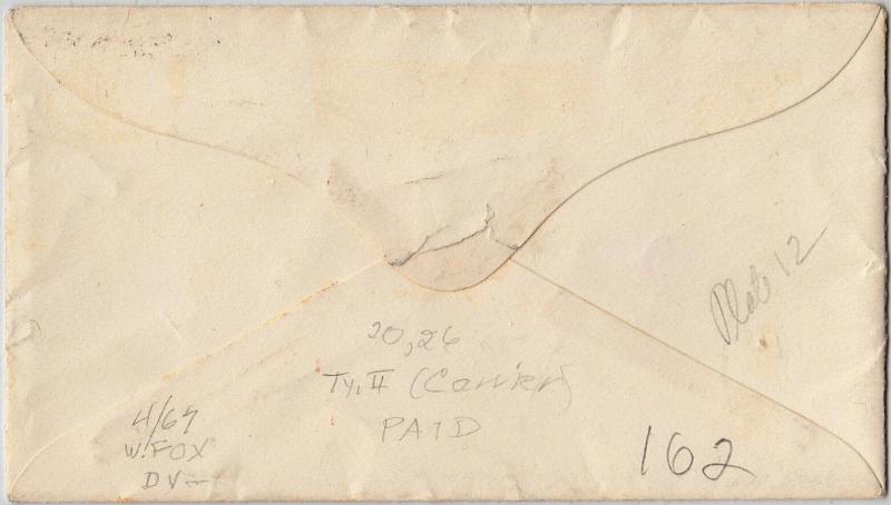 U.S. 20//26 Used On Cover PAID  (22819)