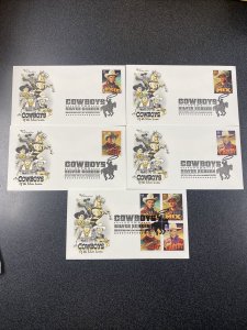 FDC 4446-49 Cowboys Of The Silver Screen 1st Day Of Issued - 5 ArtCraft Covers