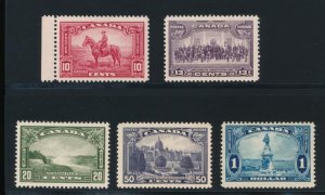 CANADA 223-227 MINT F-VF NH HIGH VALUES OF SET