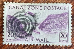 Canal Zone #C11 Used Target Cancel PM Single Gaillard Cut SCV $.25