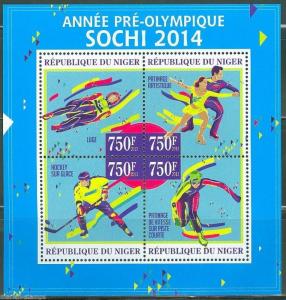 NIGER  2013 SOCHI 2014 PRE OLYMPIC ISSUE  SHEET MINT NEVER HINGED