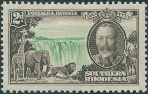 Southern Rhodesia 1935 2d emerald & sepia Jubilee SG32 unused