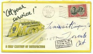 WHITE ROSE MOTOR OIL all over advertising 1939 Royal Visit  cover Canada