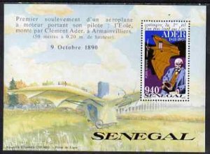 SENEGAL - 1991 - Aders Heavier than Air Flight -Perf Min Sheet-Mint Never Hinged