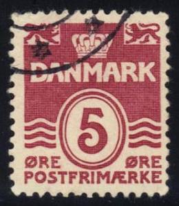 Denmark #224 Numeral, used (0.25)