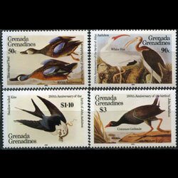 GRENADA GRENADINES 1985 - Scott# 637-40 Audubon Birds Set of 4 LH