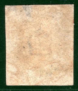 GB PENNY BLACK 1840 QV Stamp SG.2 1d Plate 3 (DE) Used Red MX Cat £500- BRRED26 