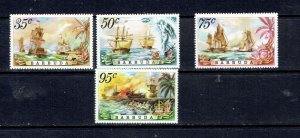 BARBUDA - 1975 SHIP BATTLES - SCOTT 209 TO 212 - MNH