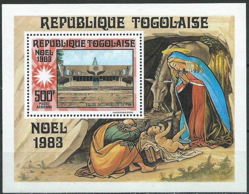 Togo #1177 YTBF176 MNH S/S CV$6 Christmas 1983