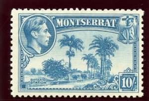 Montserrat 1948 KGVI 10s pale blue superb MNH. SG 111. Sc 102. 