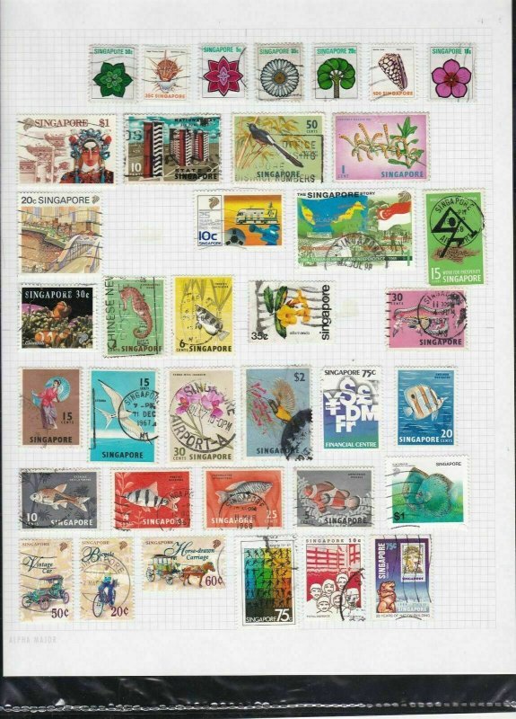 singapore stamps page ref 18234 