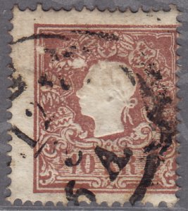 Austria - 1858 - Scott #10 - used - off-centered