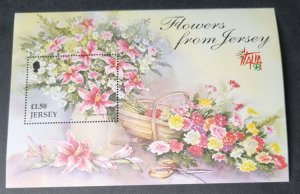 JERSEY - FLOWERS FROM JERSEY MINATURE SHEET