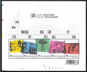 Belgium # 1984 50th Anniversary of Television  S/Sheet  (MNH) CV $6.00
