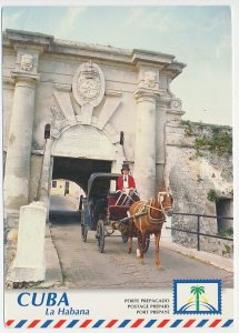 Postal stationery Cuba 1999 Horse - Coach - Carriage