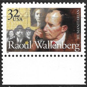 US #3135 Raoul Wallenberg and Jewish Refugees ~ MNH