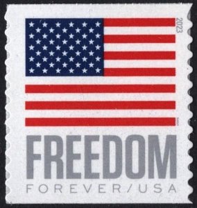 SC#5789 (Forever) Freedom U.S. Flag Coil Single: BCA (2023) SA