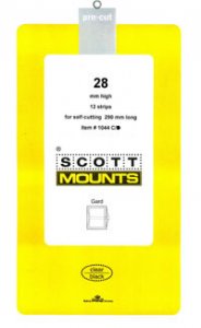 Scott Mounts Clear,28 STRIP 290  mm  (pkg 12) (01044C)