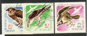 Romania; Scott 1900, 1901, 1903; 1967; Precanceled; NH; Birds