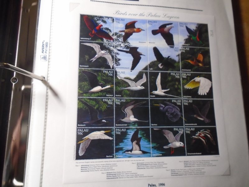 Palau  Birds  J J  Audubon  #  402a-t   MNH