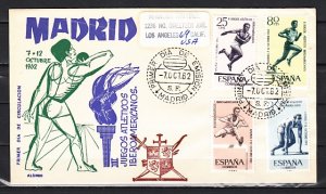 Spain, Scott cat. 1127-1130. Spanish-American Games issue. First day cover. ^