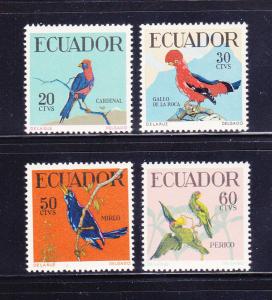 Ecuador 645-648 Set MNH Birds (B)