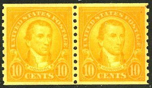 U.S. #603 MINT PAIR OG NH