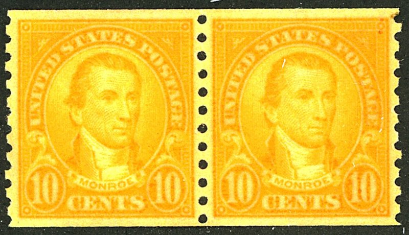 U.S. #603 MINT PAIR OG NH