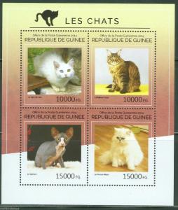 GUINEA 2014 CATS  SHEET  MINT NH  AS SHOWN