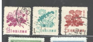 P. REPUBLIC CHINA 1958  #389 - - 391  used