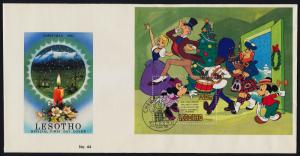 Lesotho 389 on FDC - Disney, Christmas, Twelve Days of Christmas, Music