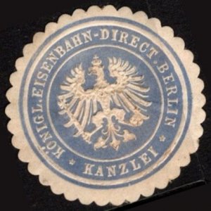 Vintage Germany Letter Seal Royal Railway Direction Chancellery Berlin Unused