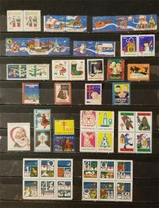 US 50 Different Early Vintage CHRISTMAS SEALS Stamp Lot MNH Mint  z6485