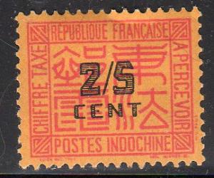 Indo-China J58 - Mint-H - Design With Surcharge (cv $0.25)