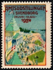 1924 Denmark Poster Stamp The County Exhibition in Svendborg MNH