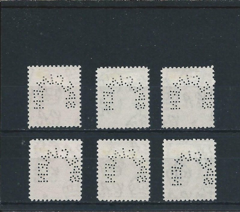 JORDAN 1947 SET OF SIX PERFORATED SPECIMEN FINE MM SG 258s/263s CAT £250