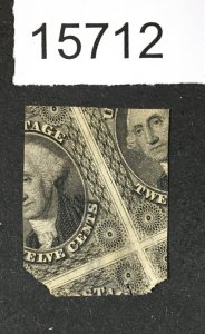 MOMEN: US STAMPS # 17 UNUSED NO GUM $2,500 LOT #15712