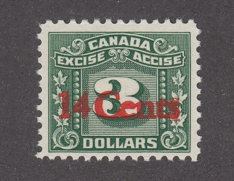 Canada Revenue FX123 Mint Excise Tax Stamp