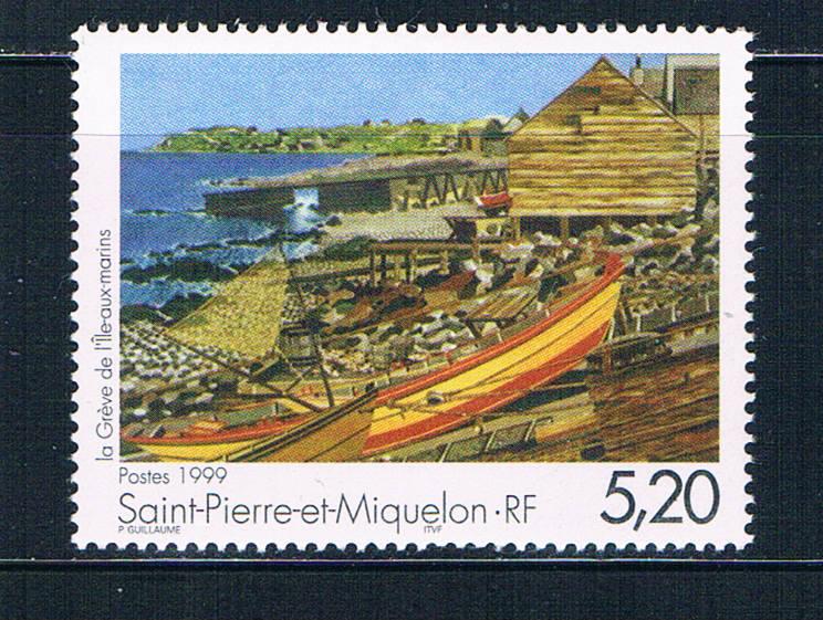 St Pierre and Miquelon 677 MNH Painting Fishing 1999 (S0960)+