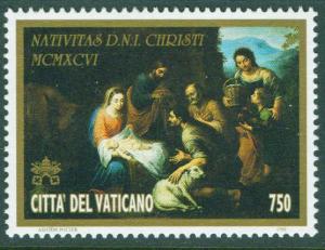 Vatican Scott 1019 MNH** 1996 Christmas Nativity set CV $1