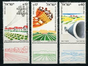 Israel 1984 MNH Stamps with tabs Scott 860-862 Colonization Towns Settlements