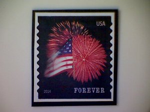 United States, Scott #4854, used(o), 2014, Flag and Fireworks, (49¢)