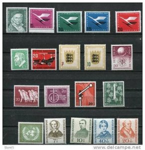 Germany 1955 Sc 725 728-735 B344-7 MI 204-9 211-6 219-5 MLH Complete Year (-4 St