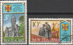 New Zealand, #425-426  Used From 1969, CV-$0.60