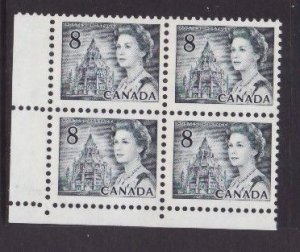 Canada-Sc#544piii- id9-unused 8c NH Centennial corner block-LL-W2B-PVA-1972-